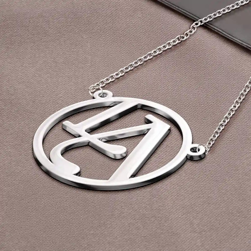 Gift For Couples,Gift For Wife,Gift For Girlfriend,Love,Gift For Women - Monogram Interwined Initials Couple - Personalized Letter Necklace