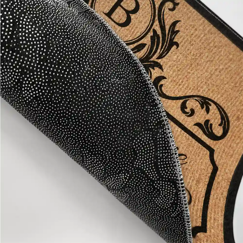 Family, Parents, Happy - Monogram Monogram We Will Serve The Lord - Personalized Doormat