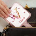 Gift For Yourself,Gift For Women,Happy,Gift For Daughter,Gift For Bestie,Gift For Sisters - Monogrammed Alphabet Butterfly - Personalized Handheld Mirror