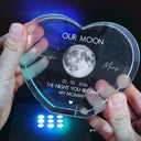 Gift For Couples,Gift For Husband,Gift For Wife,Gift For Boyfriend,Gift For Girlfriend,Parents,Gift For Mother,Gift For Father,Married ,Engaged,Love - Moon Phase The Beginning Of Our Forever - Personalized Crystal Heart