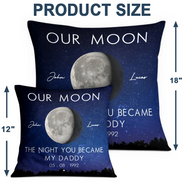 Gift For Couples,Gift For Husband,Gift For Wife,Gift For Boyfriend,Gift For Girlfriend,Parents,Gift For Mother,Gift For Father,Married ,Engaged,Love - Moon Phase The Beginning Of Our Forever - Personalized Pillow