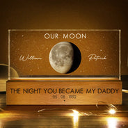 Gift For Couples,Gift For Husband,Gift For Wife,Gift For Boyfriend,Gift For Girlfriend,Parents,Gift For Mother,Gift For Father,Married ,Engaged,Love - Moon Phase The Beginning Of Our Forever - Personalized Rectangle LED Light