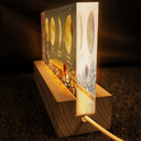 Gift For Mother,Gift For Grandma,Happy - Moon Phase The Day You Become Mom Mum Grandma Vintage Style - Personalized Rectangle LED Light