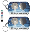 Gift For Father,Dad - Children,Happy,Moon Phase - Moon Phase The Days You Became Our Dad - Personalized Aluminum Keychain
