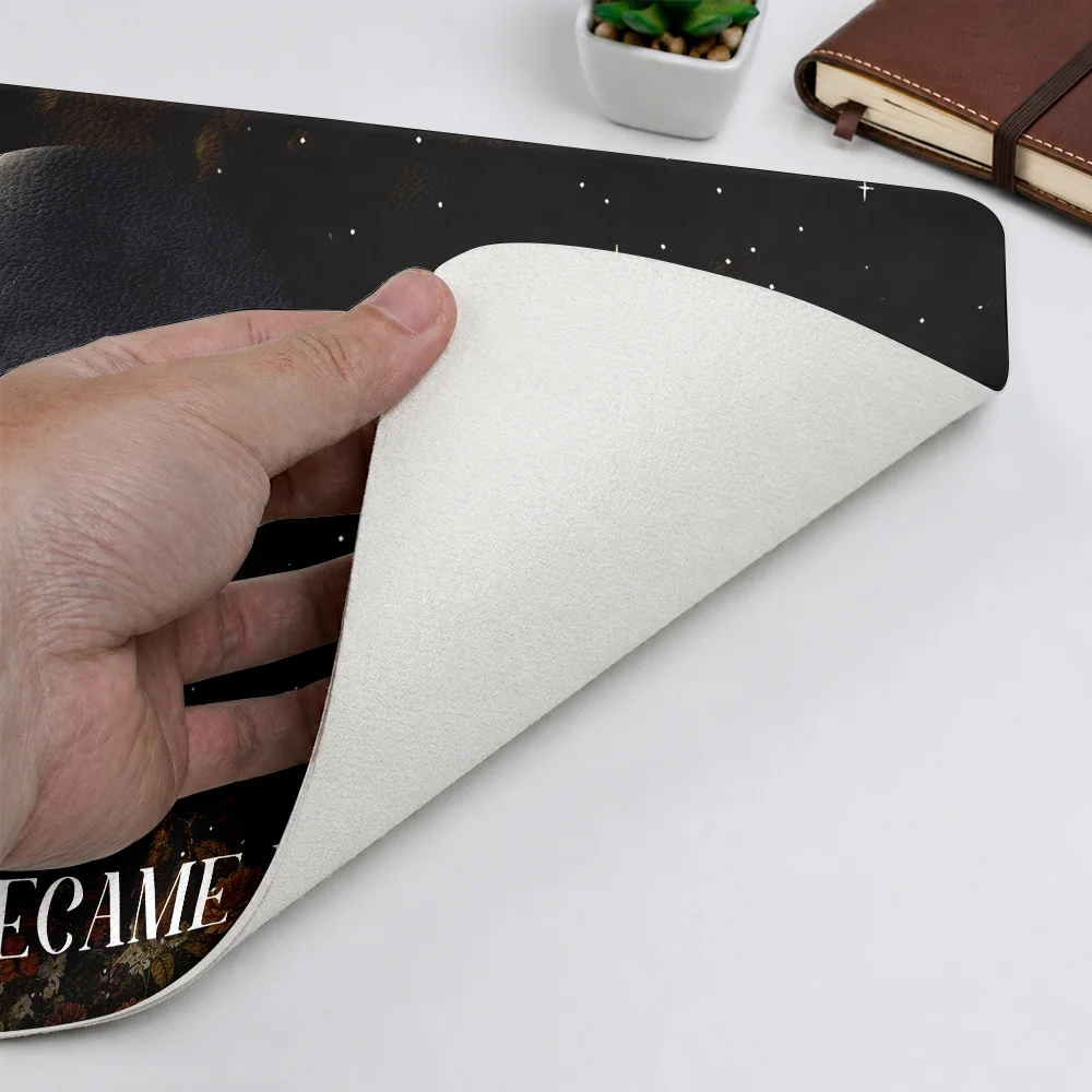 Gift For Father,Gift For Mother,Mom - Children,Dad - Children,Non-Eng,Moon Phase,Sentimental - Moon Phase The Days You Became Our Dad Mom - Personalized Leather Desk Mat