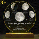 Gift For Mother,Gift For Grandma,Gift For Father,Gift For Grandpa,Love - Moon Phase We Love You To The Moon And Back - Personalized 3D Led Light Wooden Base
