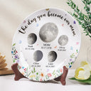 Gift For Mother,Gift For Grandma,Gift For Father,Gift For Grandpa,Love - Moon Phase We Love You To The Moon And Back - Personalized Ceramic Plate