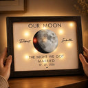 Moon Phase The Beginning Of Our Forever - Personalized LED Light Shadow Box