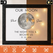 Moon Phase The Beginning Of Our Forever - Personalized LED Light Shadow Box