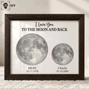 Grateful,Gift For Mother,Moon Phase - Moon Phase We Love You To The Moon And Back - Personalized LED Light Shadow Box