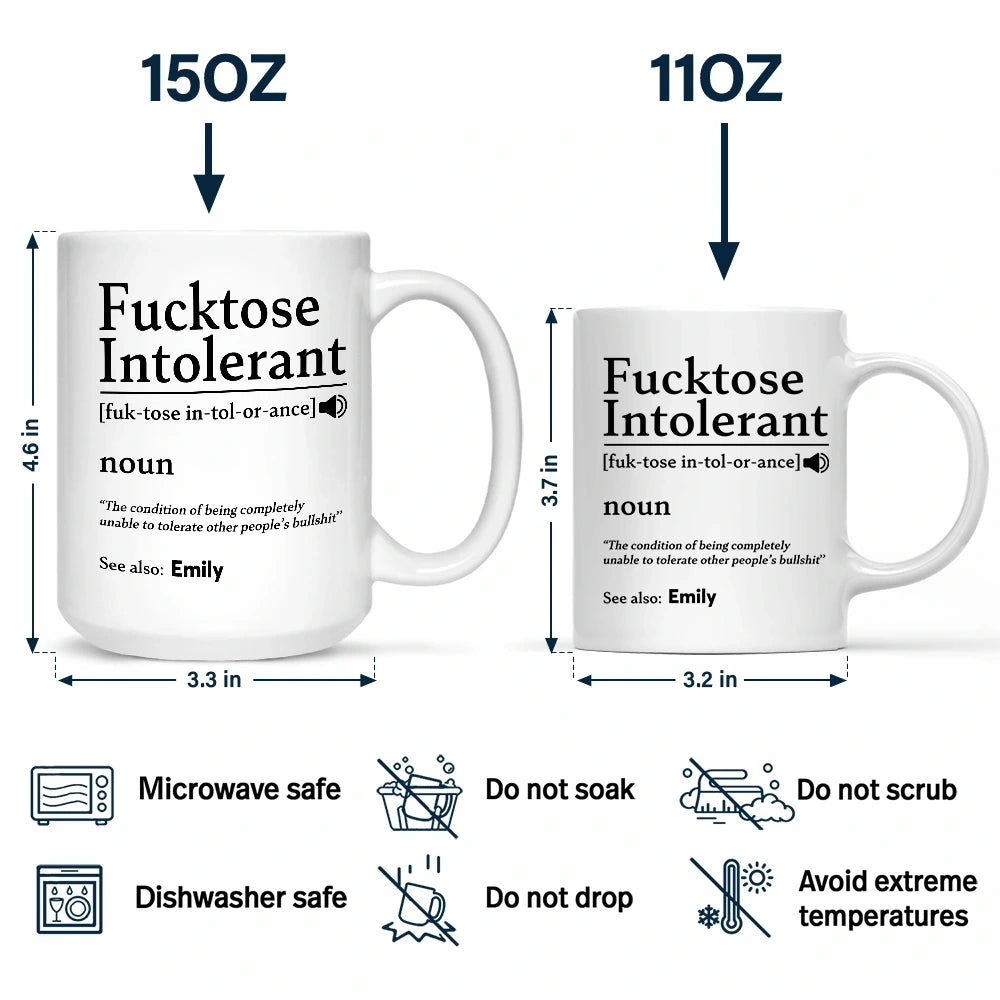 Gift For Bestie, Happy, Top Market, Gifts For Colleagues - Morning Intolerant Funny - Personalized Mug