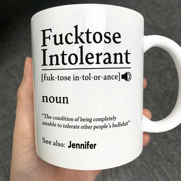 Gift For Bestie, Happy, Top Market, Gifts For Colleagues - Morning Intolerant Funny - Personalized Mug