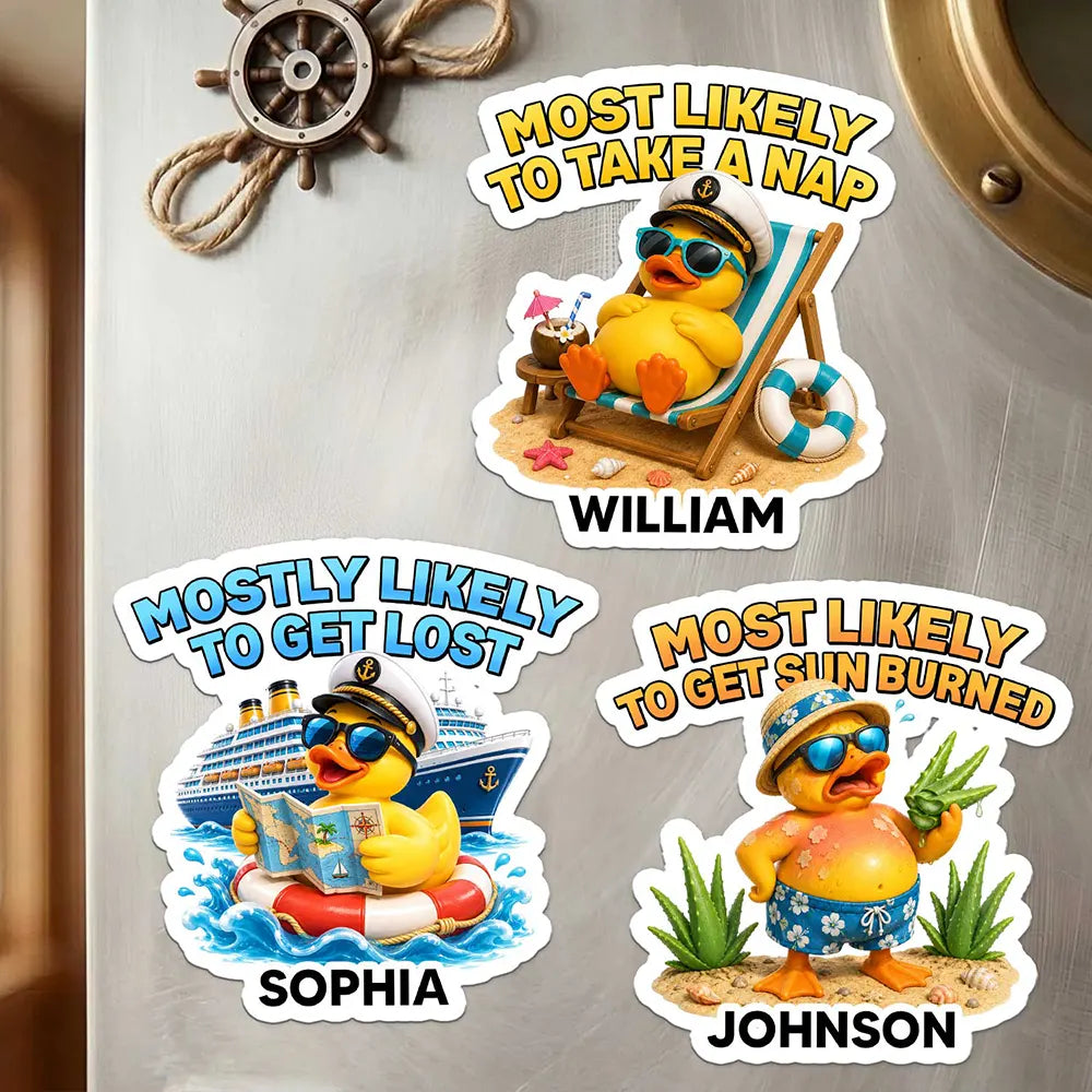 Most Likely To Get Sun Burned - Personalized Magnet