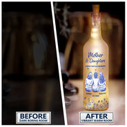 Gift For Mother,Daughters,Gift For Daughter,Children,Mom,Sons,Love - Mother And Daughter A Bond That Can't Be Broken - Personalized Bottle Light