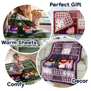 Gift For Women,Gift For Mother,Mom'Daughters (Adult),Gift For Daughter,Love - Mother Daughters Hug This Blanket - Personalized Fleece Blanket, Sherpa Blanket
