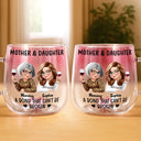 Gift For Mother, Mom - Daughters (Adult), Happy - Mother & Daughter A Bond That Can't Be Broken - Personalized Gradient Glass Mug