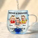 Gift For Mother, Mom - Daughters (Adult), Happy - Mother & Daughter A Bond That Can't Be Broken - Personalized Gradient Glass Mug