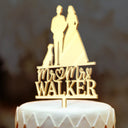 Wedding Anniversary, Pet Lovers, Pet Couple, Happy - Mr & Mrs Pet Couple Wedding - Personalized Cake Topper