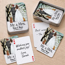 Pet Couple,Romantic,Pet Lovers,Gift For Couples,Wedding,Vector,Custom Text - Mr & Mrs Wedding Signing Book - Personalized Playing Cards