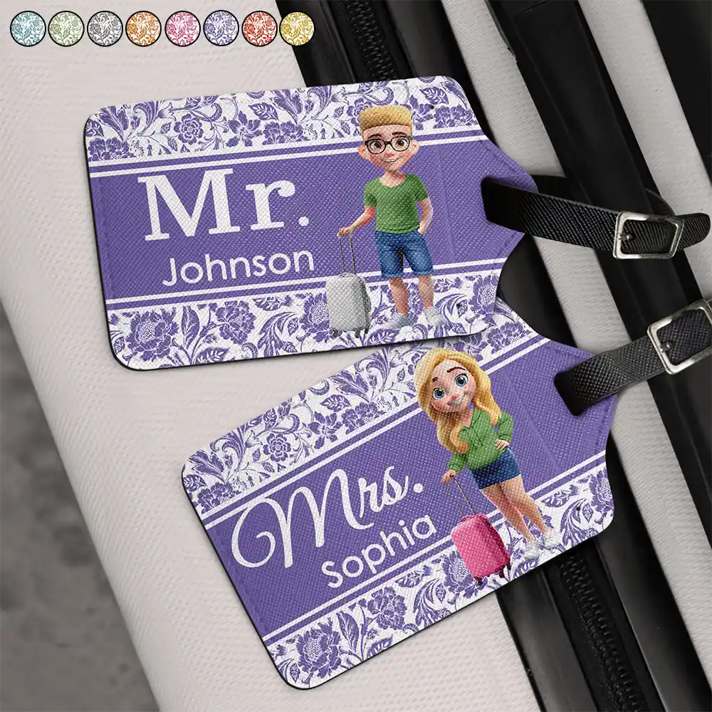 Mr and Mrs Travel - Personalized Combo 2 Luggage Tags