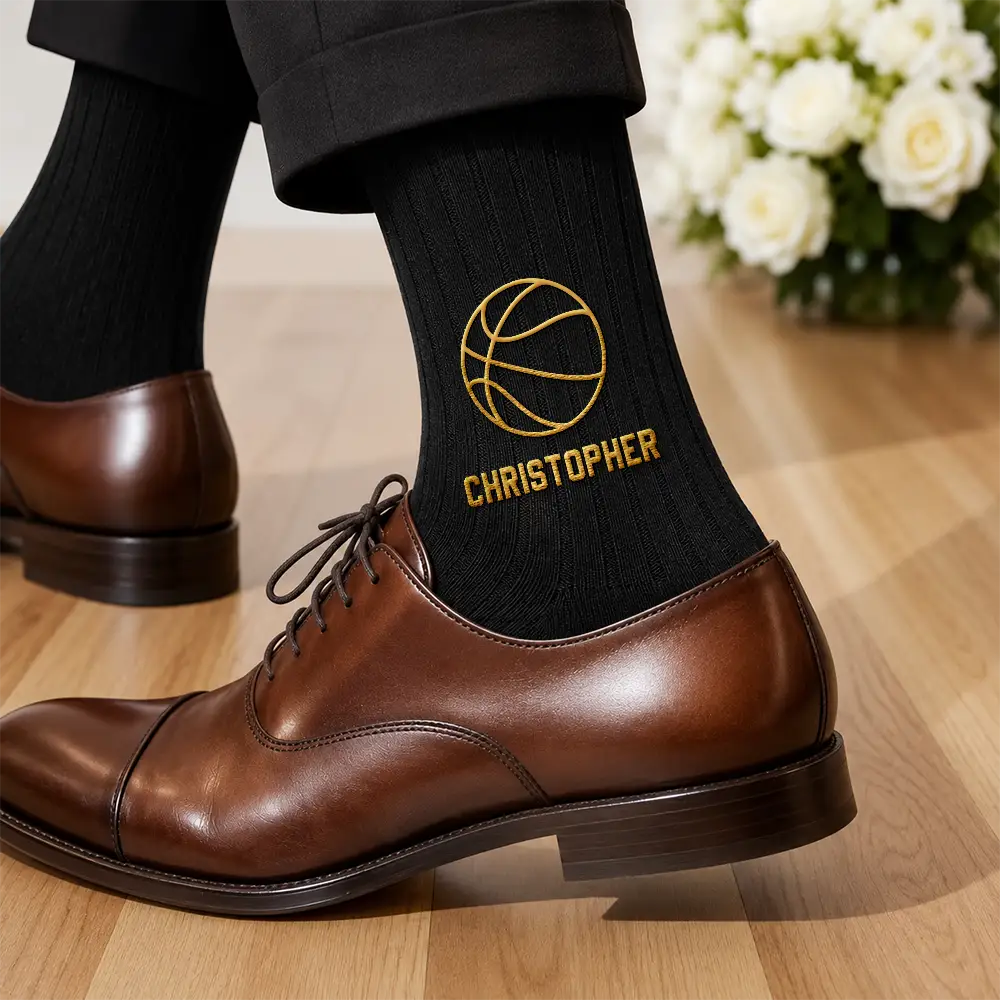 Football (Soccer), Gift For Yourself, Playful, Icon - Multiple Sports Icon Choices - Personalized Embroidered Socks