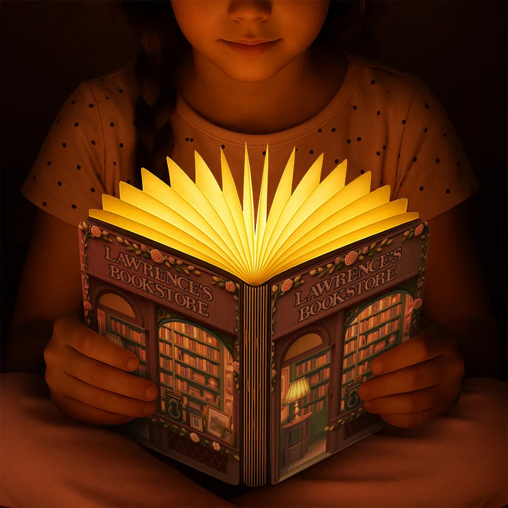 Gift For Yourself, Gift For Women, Reading, Top Market, Happy - My Book Store 3D Effect - Personalized Book Lamp