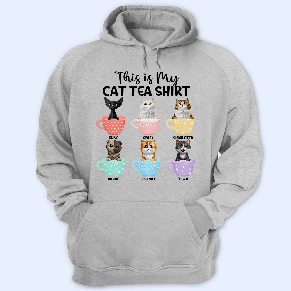 Gift For Yourself,Gift For Women,Cat Lovers,Cat Mom,Cat Dad,Pet Lovers,Pet Mom,Pet Dad,Happy - My Cat Tea Shirt - Personalized T Shirt