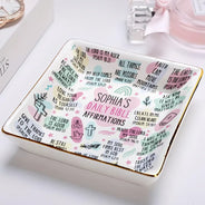 Top Market,Love,Gift For Yourself,Gift For Women,Gift For Men,Christian - My Daily Bible Affirmations - Personalized Ring Dish