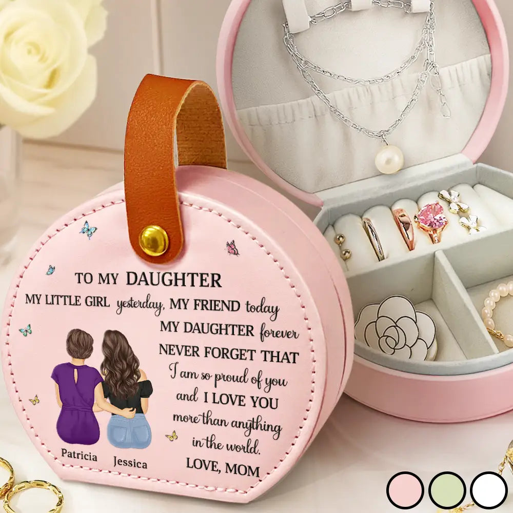 My Daughter Granddaughter Forever - Personalized Jewelry Box With Handle