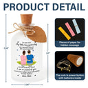 Mom,Daughters,Sons,Love - My Daughter Son Forever - Personalized Short Bottle Light