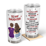 Mom - Daughters (Adult), Mom - Daughters (Young), Mom - Sons, Love, Top Market - My Daughter Son Forever 3D Inflated Effect - Personalized Tumbler