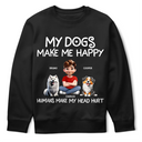Dog Lovers,Funny - My Dog Make Me Happy - Personalized T Shirt
