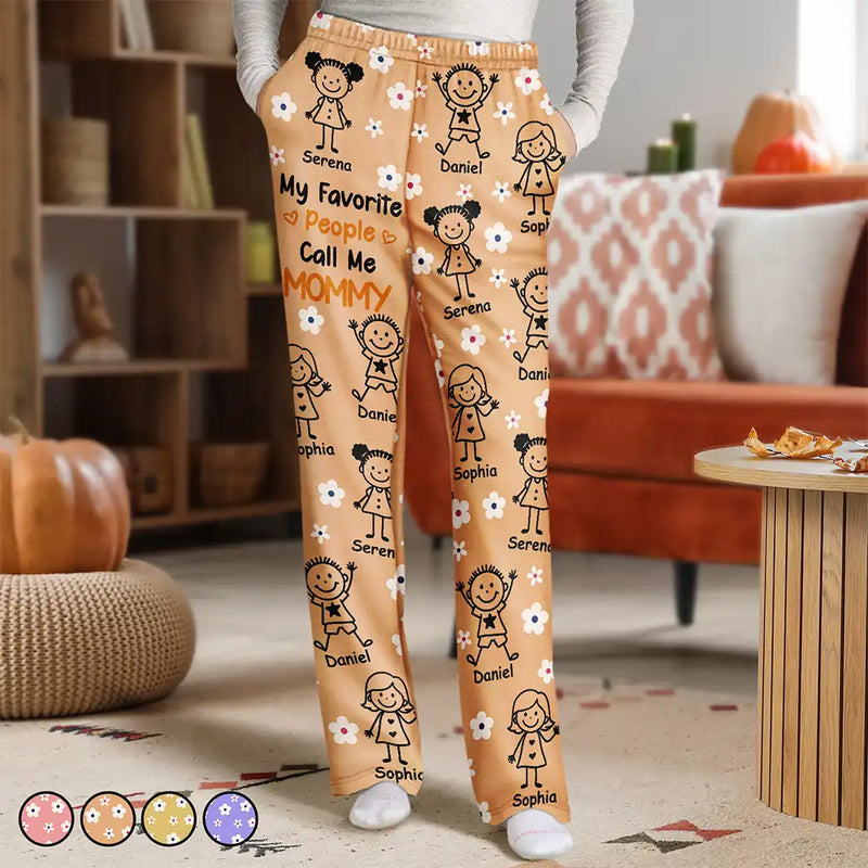 Gift For Grandma,Gift For Mother,Happy - My Favorite People Call Me Nana - Personalized Pajama Pants
