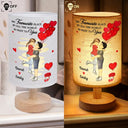 Gift For Couples, Gift For Husband, Gift For Wife, Gift For Boyfriend, Gift For Girlfriend, Happy - My Favorite Place In All The World - Personalized Fabric Lamp