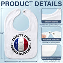 Gift For Mother,New Mom,Proud,Summer Soccer Games,Custom Text - My First Summer Soccer Games - Personalized Baby Bib
