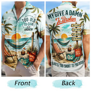 Top Market,Humorous,Gift For Yourself,Summer,Retirement,Custom Text - My Give A Damn Is Broken - Personalized Hawaiian Shirt
