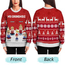 Gift For Grandma,Gift For Grandpa,Grandma,Grandkids,Grandpa,Happy,Christmas - My Grandkids - Personalized Unisex Ugly Sweater