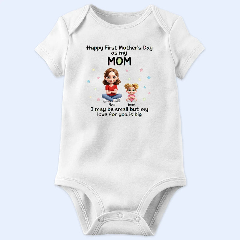 New Mom,New baby,Happy - My Love For You Is Big New Mom - Personalized Baby Onesie