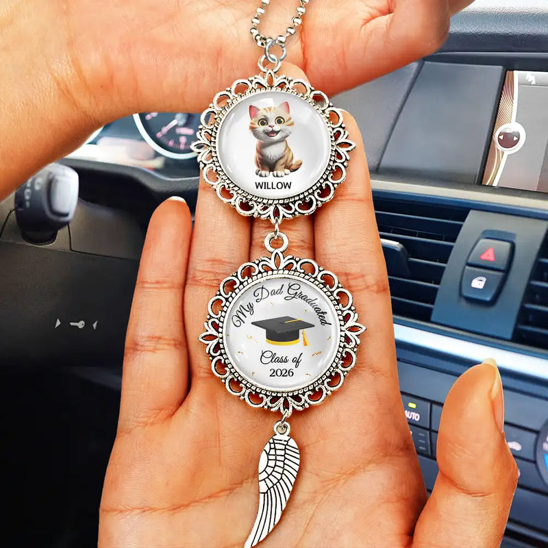 Graduation,Gift For Yourself,Gift For Bestie,Gift For Girlfriend,Cat Mom,Pet Mom,Dog Mom - My Mom Graduated - Personalized Photo Pendant Charm