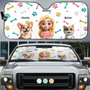Summer, Pet Lovers, Cat Lovers, Dog Lovers - My Pet and I Are On Our Way - Personalized Auto Sunshade