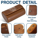 Gift For Son,Dad - Sons,Grandpa - Grandkids,Gift For Grandkids,Gift For Men,Happy,Sentimental - My Son Grandson Forever - Personalized Leather Watch Case