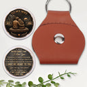 Top Market, Romantic, Gift For Couples, Custom Text - My Wife My Husband My Soulmate My Everything - Personalized Leather Pocket Hug
