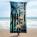 Salty Lil' Beach - Birthday, Summer Gift For Him, Her, Yourself, Girlfriend, Boyfriend, BFF Best Friends, Traveling Lovers - Personalized Custom Beach Towel