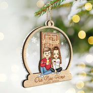 Our New Home - Christmas Gift For Couples - Personalized 2-Layered Mix Ornament