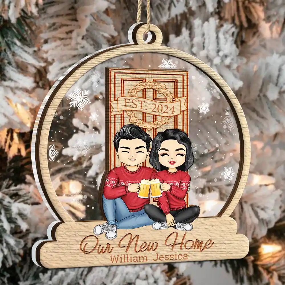 Our New Home - Christmas Gift For Couples - Personalized 2-Layered Mix Ornament