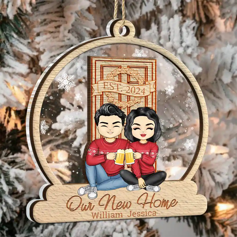 Our New Home - Christmas Gift For Couples - Personalized 2-Layered Mix Ornament