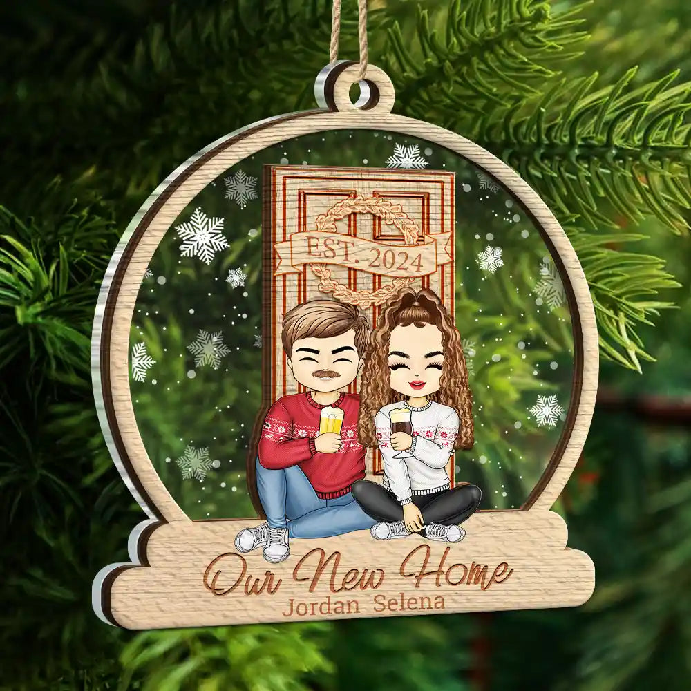 Our New Home - Christmas Gift For Couples - Personalized 2-Layered Mix Ornament