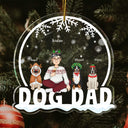 Dog Mom Dog Dad - Christmas Gift For Dog Lovers - Personalized Custom Shaped Acrylic Ornament
