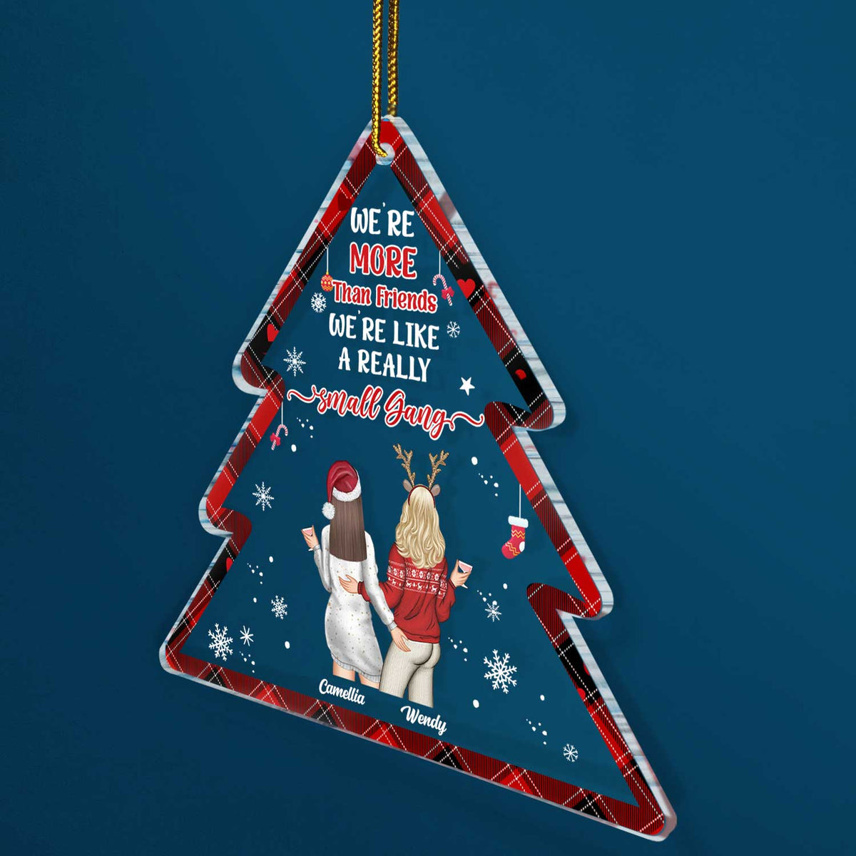 Our Laughs Are Limitless Christmas Tree Shape - Gift For Besties, BFF Best Friends, Sisters, Girls - Personalized Custom Shaped Acrylic Ornament