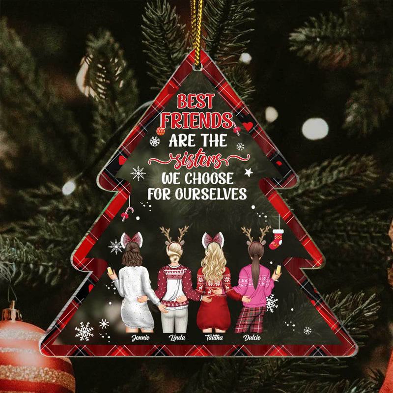 Our Laughs Are Limitless Christmas Tree Shape - Gift For Besties, BFF Best Friends, Sisters, Girls - Personalized Custom Shaped Acrylic Ornament